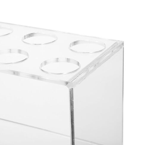 Test Tube Vial Holder Rack with 10 Slots Acrylic Material Stable Structure Space-Saving Design for 50ml Bottles Suitable for Laboratory Settings in Kuwait