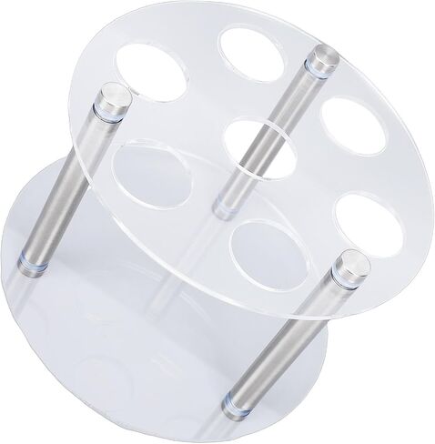 Acrylic 7 Hole Flavor Water Bottle Storage Rack Stand Holder with Peel and Stick Mount for Cartridge Tubes in Kuwait