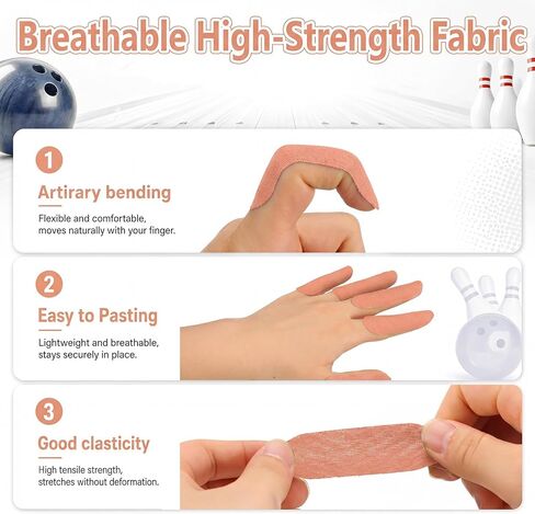 100 Pcs Bowling Thumb Finger Tape - Ball Hole Thumb Protection Bulk Bowling Tape Accessories for Men Women in Kuwait