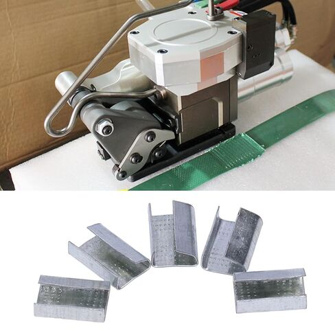 200pcs Strapping Buckle Galvanized Steel Packaging Open Seals for 16mm Strap 500KG Bite Pressure Resistance in Kuwait