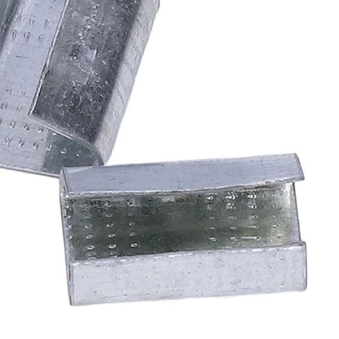 200pcs Strapping Buckle Galvanized Steel Packaging Open Seals for 16mm Strap 500KG Bite Pressure Resistance in Kuwait