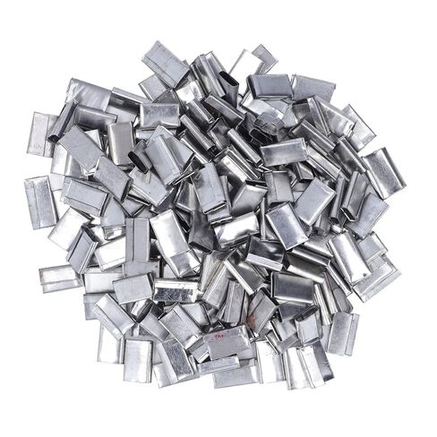 ciciglow 260pcs Packaging Strapping Seals Sturdy Iron Sheet Buckles for 12-16mm PP Belt, Suitable for All Combination Tools in Kuwait