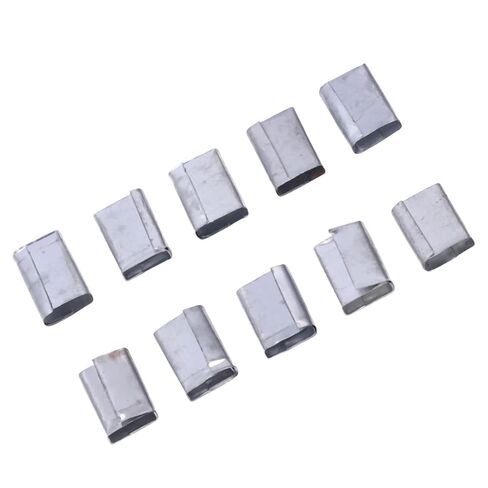 ciciglow 260pcs Packaging Strapping Seals Sturdy Iron Sheet Buckles for 12-16mm PP Belt, Suitable for All Combination Tools in Kuwait