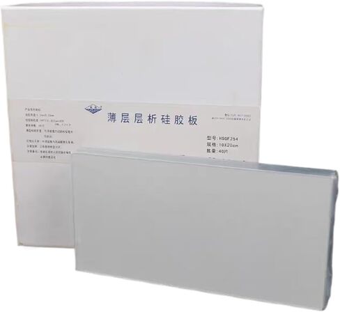 Silica Gel Plate for Laboratory HSG Thin Layer Chromatography, High Preparation TLC Plate Glass Substrate 25x80mm 25x100mm(25x100mm 80pcs) in Kuwait