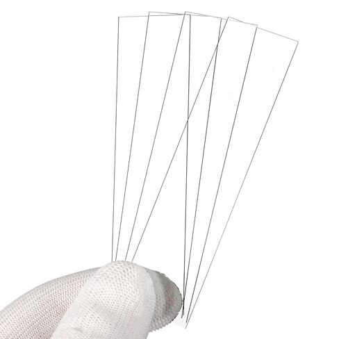 لوحة خطوط زجاجية مقاس 25 × 100 مم من باتيكل، 4 قطع شرائح زجاجية للمختبر شرائح زجاجية بصرية شفافة بصريًا وحواف ناعمة وشفافة عالية وسمك موحد in Kuwait