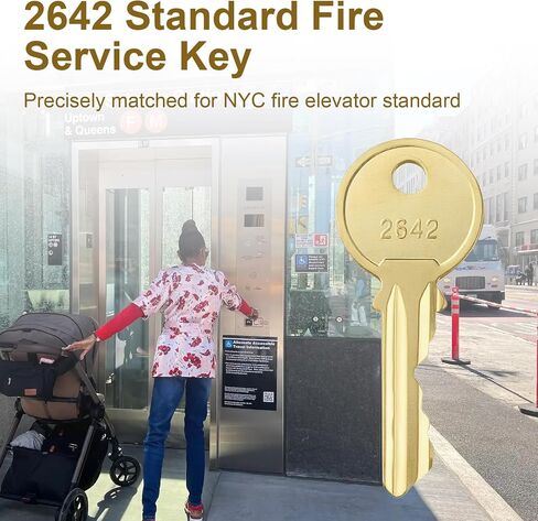 2642 NYC Fire Service Replacement Keys for Elevator Operations Systems Locks (2 Pack) in Kuwait