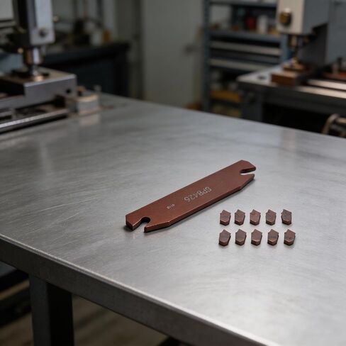 SPB26-4 26mm Parting Grooving Holder with 10pcs SP400 GTN-4 Carbide Inserts, Metal Cut-Off Blade for Semi-Finishing Steel Parts, 110mm Length in Kuwait