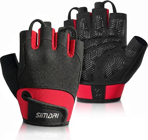 SIMARI Breathable Workout Gloves for Men & Women, Weight Lifting Gloves with Padded, Grip, Full Palm Protection, Gift for Gym Exercise, Cycling, Weightlifting Training, Fitness, Black, Pink, Size in Saudi Arabia