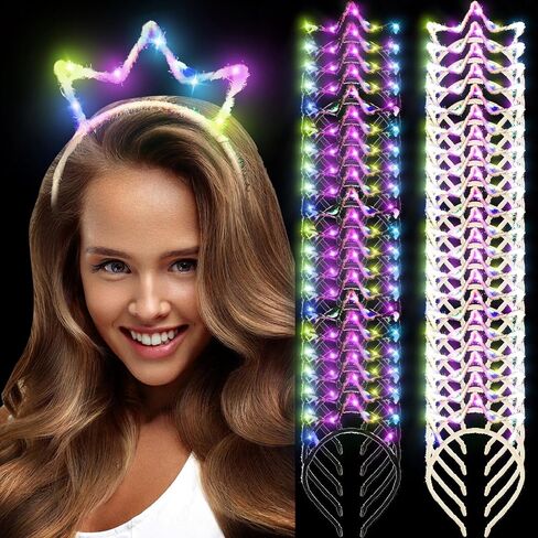 Willbond 40 PCS Light Up Crown LED LED Glow Crown Crown Trave Light Up Hoop LED Hoop in Kuwait