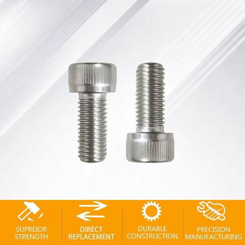 20 PCS M10-1.5 x 25mm Socket Head Cap Screws, 304 Stainless Steel (A2-70), Hexagonal Socket Head, Fully Threaded, Multi-Scene Application (20) in Kuwait