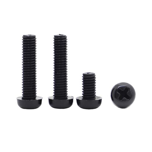 10/20/50Pcs Black Nylon Plastic Pan Head Cross Round Screw Bolt M2 M2.5 M3 M4 M5 M6 M8 Metric Threaded(25mm,M3 50pcs) in Saudi Arabia