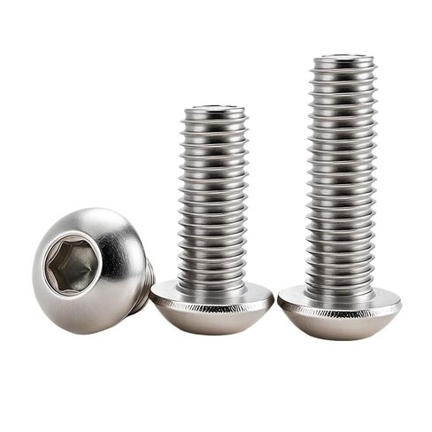 304 Stainless Steel Hex Screw ISO7380 Socket Allen Bolts Metal Machine Threaded Screws M2 .5 M3 M4 M5 M6 M8 M10 M12(15mm (20Pcs),M4) in Kuwait