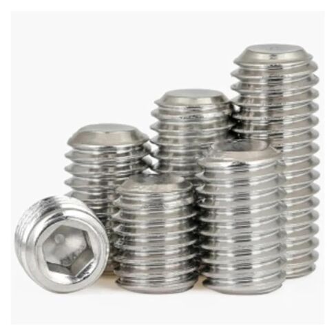 10/50pcs M2 M2.5 M3 M4 M5 DIN913 304 Stainless Steel Head Hex Hexagon Socket Flat Point Set Screw End Headless Bolt(10pcs M4x25mm) in Saudi Arabia