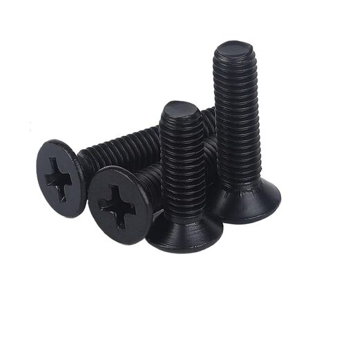 304 Stainless Steel Black Cross Flat Countersunk Head Screws M1.6 M2 M2.5 M3 M4 M5 M6 3mm-40mm Length 10-100PCS(M2x10mm (100pcs)) in Saudi Arabia