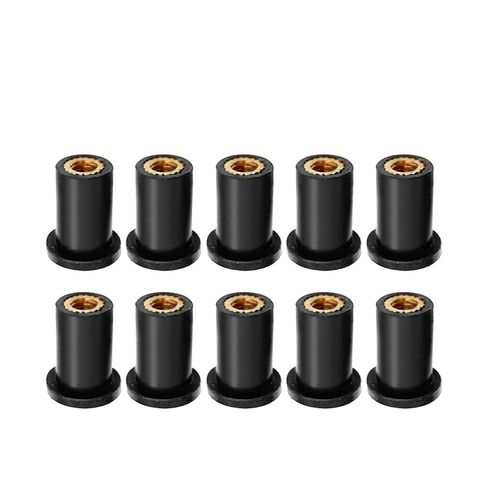 10/20PCS M5 M6 Motorcycle Windscreen Windshield Bolts Screws Metric Rubber Well Nut Fastener for Honda Suzuki Yamaha Kawasaki(20Pcs M5) in Kuwait