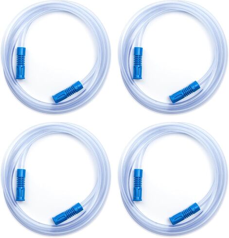 Flexible Suction Connection Tube 4 Pack – 6.5 Feet Clear Replacement Hose, Universal 8–10 mm Connector in Saudi Arabia