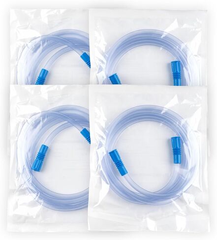 Flexible Suction Connection Tube 4 Pack – 6.5 Feet Clear Replacement Hose, Universal 8–10 mm Connector in Saudi Arabia