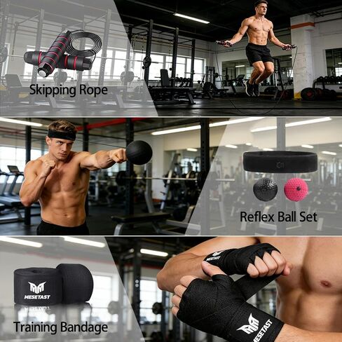 Mesetast Punching Bag for Adults, 4ft Heavy Boxing Bag Set with 12 OZ Gloves for Boxing MMA Karate Kickboxing - Unfilled in Kuwait