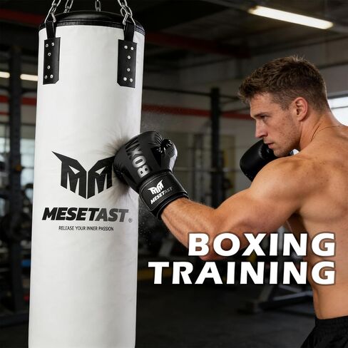 Mesetast Punching Bag for Adults, 4ft Heavy Boxing Bag Set with 12 OZ Gloves for Boxing MMA Karate Kickboxing - Unfilled in Kuwait