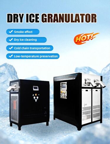 Industrial Dry Ice Pellet Making Machine, Automatic Dry Ice Pelletizer, CO2 Manufacturing Equipment with Touch Screen for Cleaning, Food Processing and Cold Chain Logistics in Kuwait