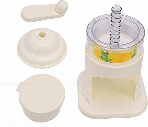 Fdit Manual Ice Shaver, Portable Hand Crank Snow Cone Machine with Ice Tray, Stainless Steel Cutter Crusher for Homemade Slushies Cold Drinks Indoor Outdoor Camping Use in Kuwait