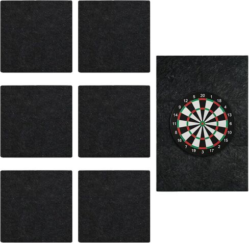 Dart Board Wall Protector 30x30cm 6Pcs, Thickened Felt Dartboard Backing Self-Adhesive, High Density Anti-Penetration Dartboard Surround, No Damage to Walls for Home Game Room Bar in Kuwait
