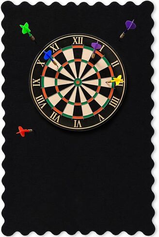 Novabright Dart Board واقيات حائط من اللباد بلاط الحائط بحافة صدفية من الفلين، 91.44 سم ارتفاعًا × 63.5 سم عرضًا × 0.5 سم ذاتية اللصق، سهلة التركيب لغرفة الألعاب الداخلية in Kuwait