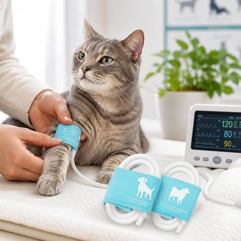 FDK Animal Blood Pressure Monitor Cuff, A Set of 3 Sizes for Veterinary Blood Pressure Cuff, 3 Pack (Small, Medium, Large) in Kuwait