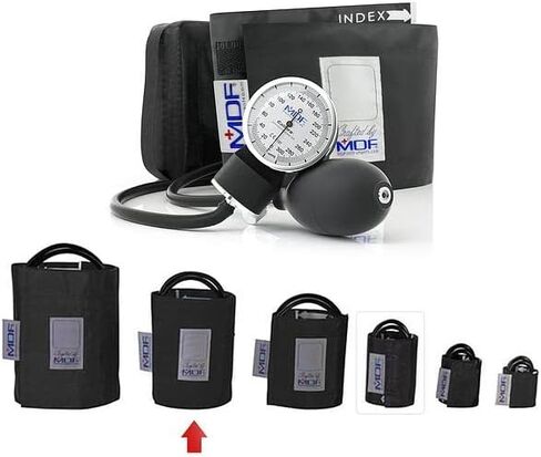 MDF Instruments, Calibra Aneroid Premium Professional Sphygmomanometer + MDF® Latex-Free Large Adult Replacement Blood Pressure Monitor Cuff - Double Tube in Kuwait