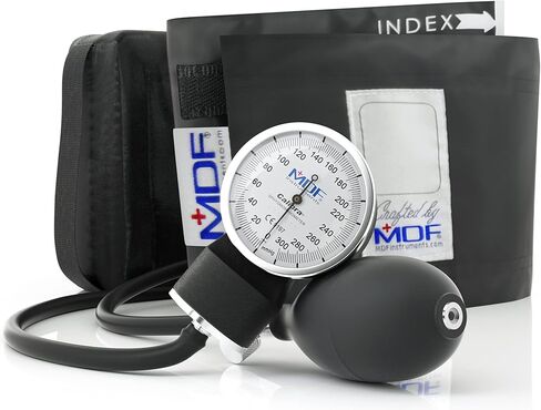 MDF Instruments, Calibra Aneroid Premium Professional Sphygmomanometer + MDF® Latex-Free Large Adult Replacement Blood Pressure Monitor Cuff - Double Tube in Kuwait