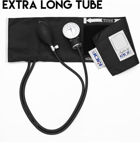 MDF Instruments, Calibra Aneroid Premium Professional Sphygmomanometer + MDF® Latex-Free Large Adult Replacement Blood Pressure Monitor Cuff - Double Tube in Kuwait