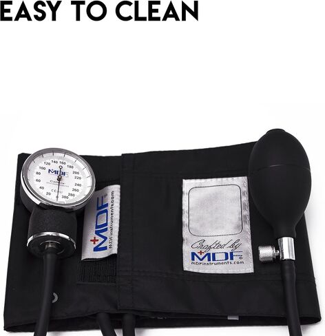MDF Instruments, Calibra Aneroid Premium Professional Sphygmomanometer + MDF® Latex-Free Large Adult Replacement Blood Pressure Monitor Cuff - Double Tube in Kuwait