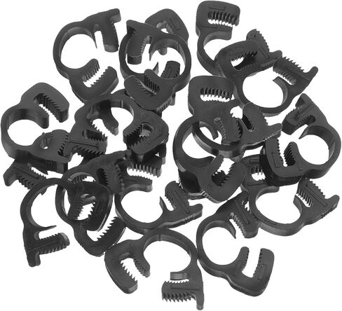 jojofuny 20pcs Plastic Pipe Clamps Adjustable Hose Clamps 9.1-10.2mm Double Locking Snap Clasp for Plumbing Pipes Secure Tube Attachment Clips for Home and Industrial Use in Kuwait