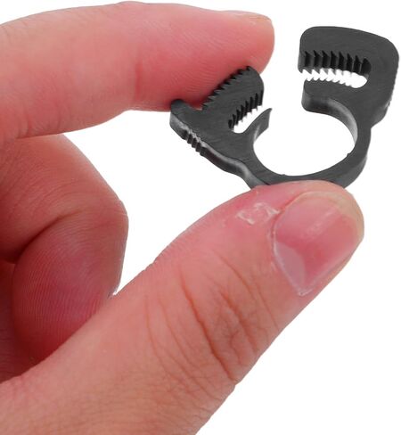 jojofuny 20pcs Plastic Pipe Clamps Adjustable Hose Clamps 9.1-10.2mm Double Locking Snap Clasp for Plumbing Pipes Secure Tube Attachment Clips for Home and Industrial Use in Kuwait