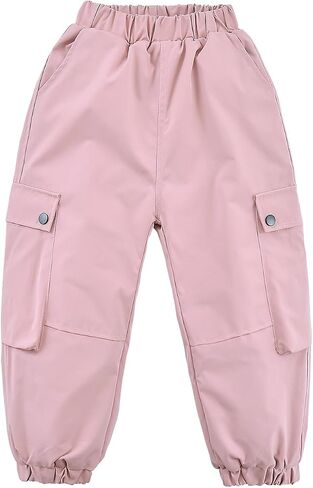 Kids Boys Girls Winter Fleece Lined Ski Waterproof Snowboarding Snow Rain Pants in Kuwait