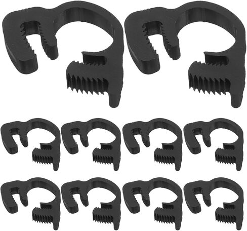 PartyKindom 20pcs Plastic Hose Clamps Heavy Duty Ratcheting Tube Clips for 9.1-10.2mm Pipes Industrial Quick-release Plastic Pipe Clamps for Plumbing and Automotive Applications in Kuwait