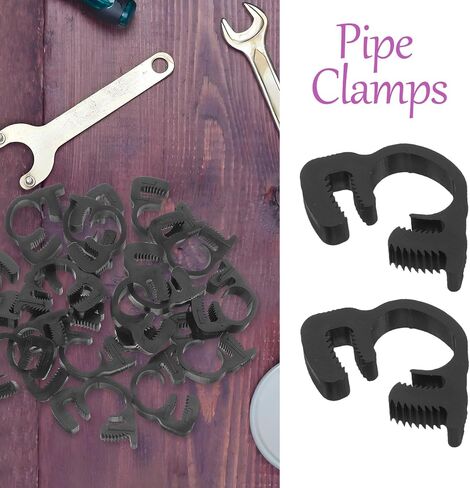 PartyKindom 20pcs Plastic Hose Clamps Heavy Duty Ratcheting Tube Clips for 9.1-10.2mm Pipes Industrial Quick-release Plastic Pipe Clamps for Plumbing and Automotive Applications in Kuwait