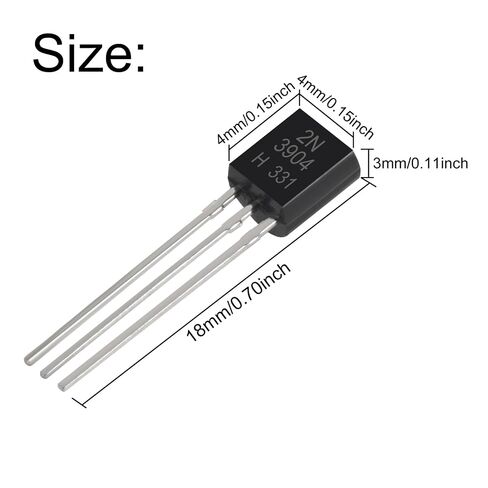 200 قطعة 2N3904 الترانزستورات NPN 60V 0.2A 0.625W 300MHZ الطاقة للأغراض العامة الترانزستورات مكبر للصوت 200mA in Kuwait