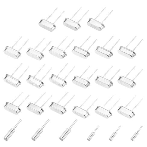 MECCANIXITY 27 Pcs 9 Value Quartz Crystal Oscillator Crystal Resonators Oscillator Assortment Kit DIP 2 Pin Replacements, 6MHz to 24.576MHz in Kuwait