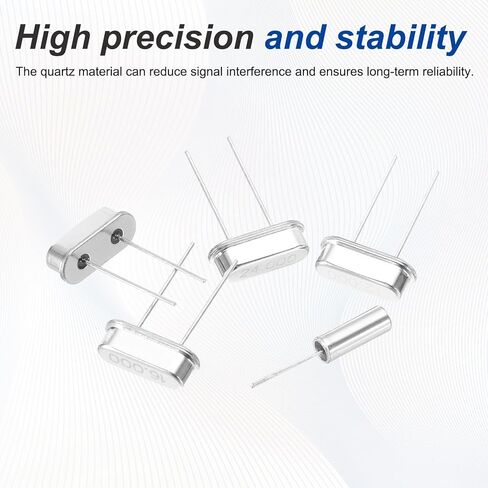MECCANIXITY 27 Pcs 9 Value Quartz Crystal Oscillator Crystal Resonators Oscillator Assortment Kit DIP 2 Pin Replacements, 6MHz to 24.576MHz in Kuwait