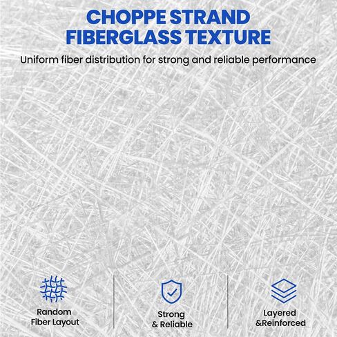 Fiberglass Mat Roll 8" x 10 Yards, 1.5 oz Chopped Strand Mat Roll, Resin Compatible Fiberglass Reinforcement for Boat, RV, Auto & Tub Repair in Kuwait