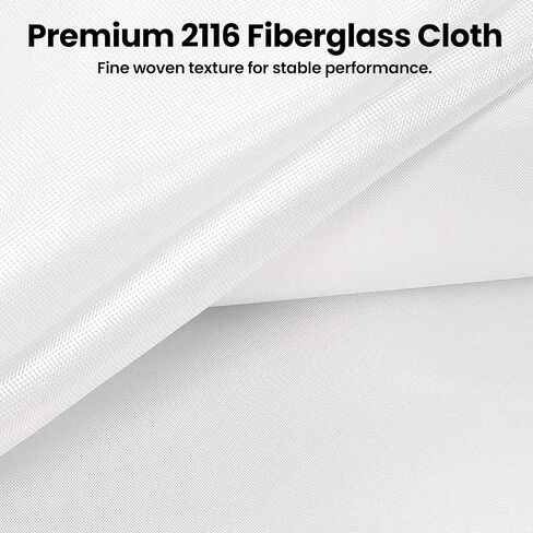 4oz Fiberglass Cloth 50" Wide X 3.3 Yards, Plain Weave Waterproof Fiberglass Fabric for Boat Car Pool Tub Shower Wood Metal Crack Hole Repair in Kuwait