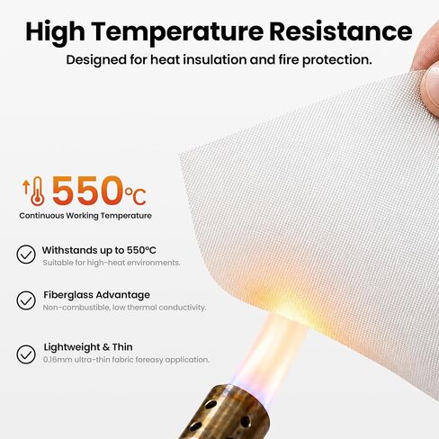 4oz Fiberglass Cloth 50" Wide X 3.3 Yards, Plain Weave Waterproof Fiberglass Fabric for Boat Car Pool Tub Shower Wood Metal Crack Hole Repair in Kuwait