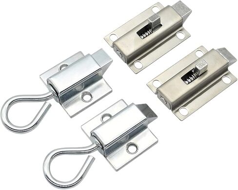 Door Bolt Latch Zinc Alloy Security Automatic Window Gate Spring Bounce Lock Hardware 1Pcs(Xk1003-2-304) in Kuwait