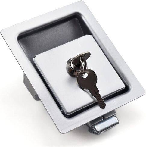 Heavy Duty Flush Mount Carbon Steel Single Point Paddle Handle Door Latches for Storage Rooms RV 1Pcs in Kuwait