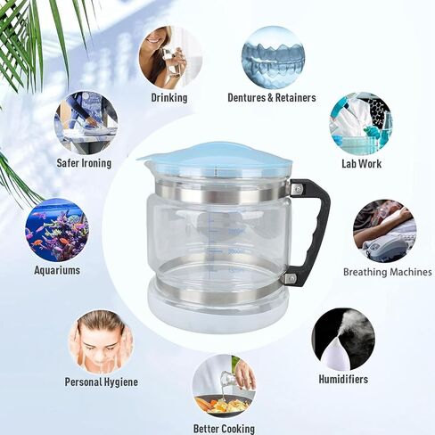 4L Distiller Water Container Glass Collection Bottle for Beauty in Kuwait