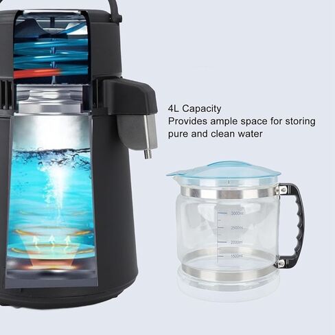 4L Distiller Water Container Glass Collection Bottle for Beauty in Kuwait