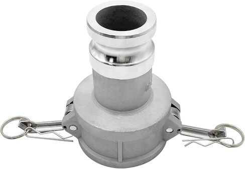 Camlock Fittings Type DA1520 1.5’’ Female Camlock × 2’’ Male Standard Couplings Cam lock Fittings Aluminum Material Cam Groove Fitting Dust Plug (1.5" Female to 2" Male) in Kuwait
