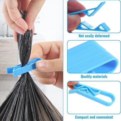 10 PCS Trash Bag Clips for Trash Can Liner Fastener Waste Bin Bag Support Ring for Secure Fit in Kuwait