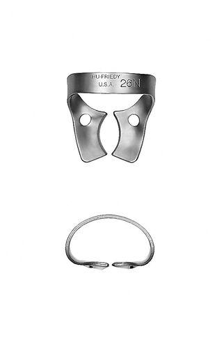 Hu-Friedy RDCM26N #26N Rubber Dam Clamp, Satin Steel in Saudi Arabia